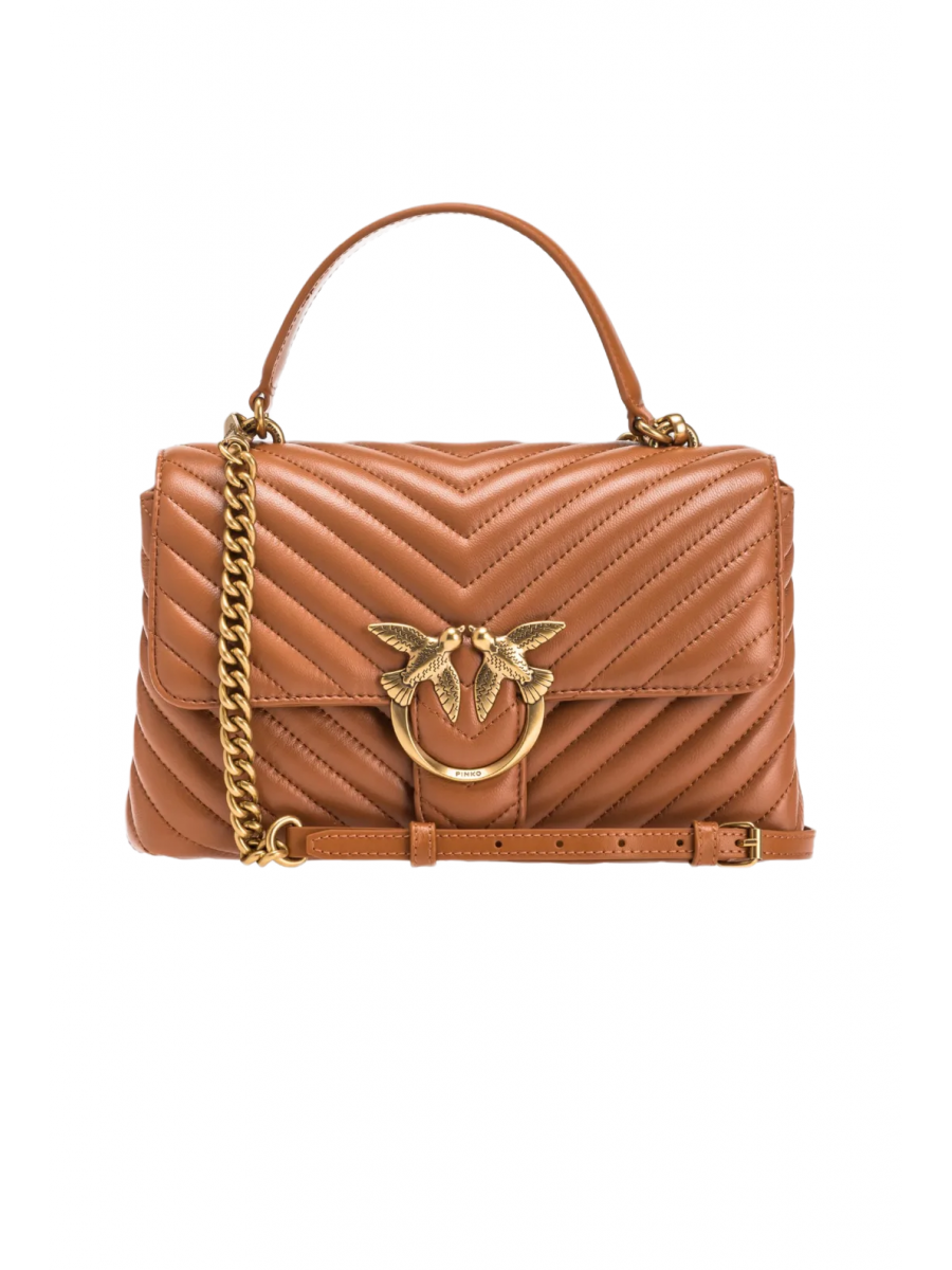 Сумка CLASSIC LADY LOVE BAG PUFF CHEVRON – cognac-antique gold Pinko