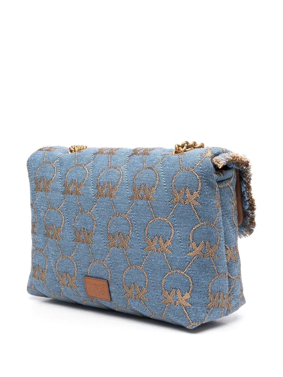 Сумка CLASSIC LOVE BAG PUFF DENIM LOGO – light blue