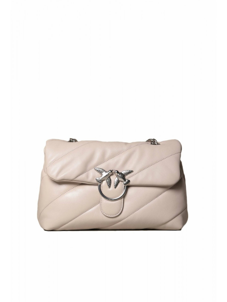 Сумка CLASSIC LOVE BAG PUFF MAXI QUILT — creme silver Pinko