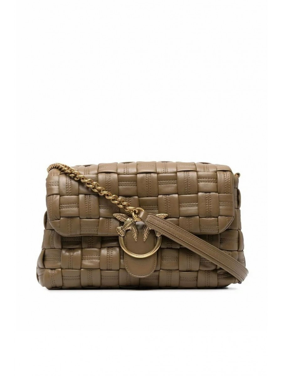 Сумка CLASSIC LOVE BAG PUFF WEAVE – ashen walnut Pinko