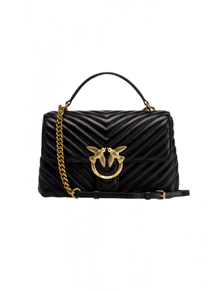 Сумка LADY LOVE BAG PUFF CHEVRON — black-old gold Pinko