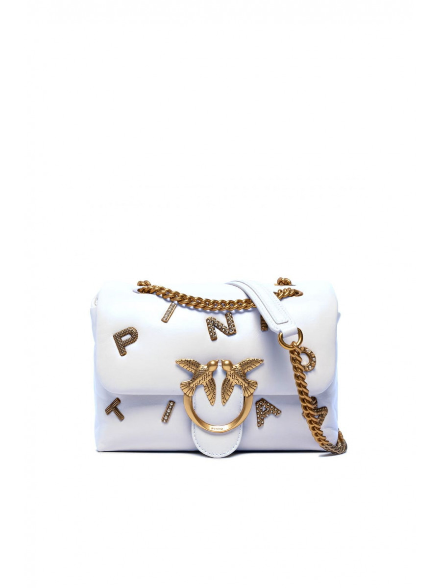 Сумка MINI LOVE BAG MINI PUFF LOGO JEVEL – white Pinko