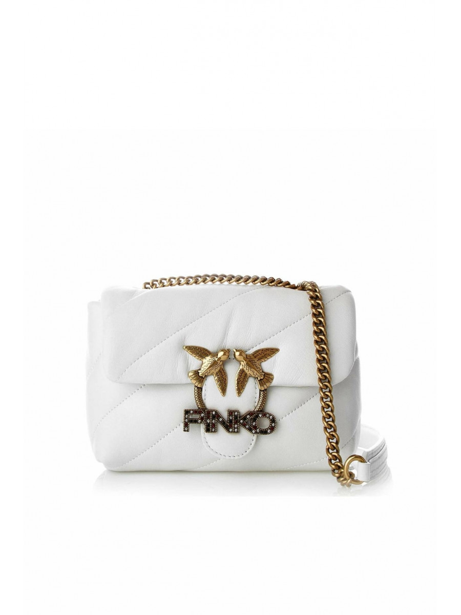 Сумка MINI LOVE BAG PUFF JEWEL — white Pinko