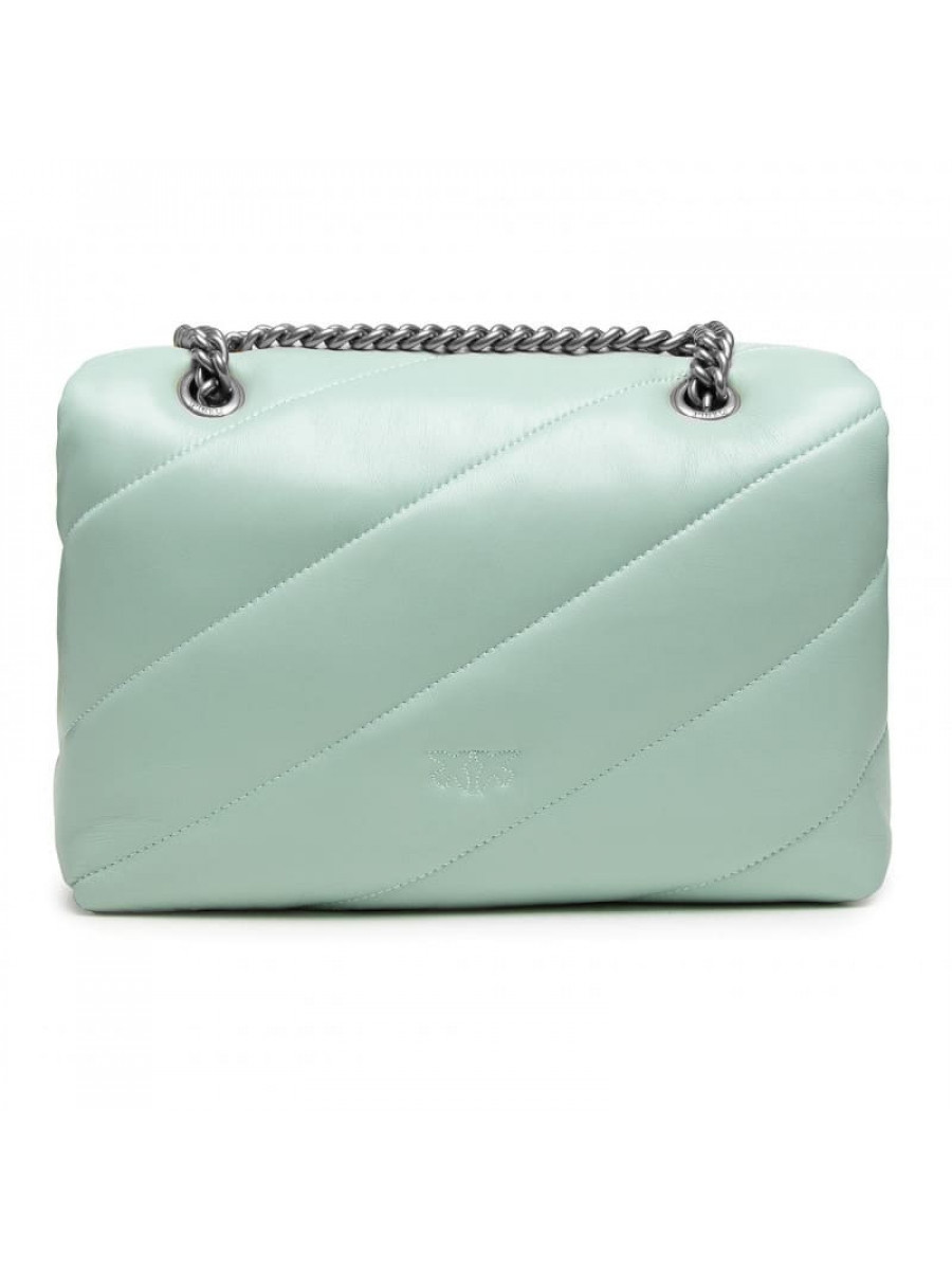 Сумка MINI LOVE BAG PUFF MAXI QUILT – mint green silver