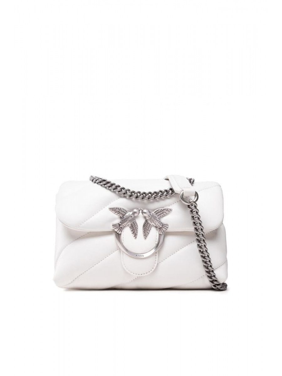 Сумка MINI LOVE BAG PUFF MAXI QUILT – white silver Pinko