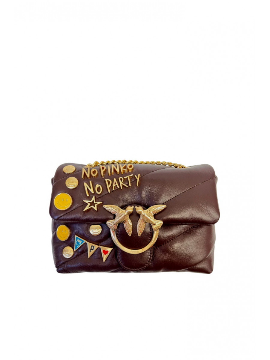 Сумка MINI LOVE BAG PUFF PARTY – cordovan tan Pinko