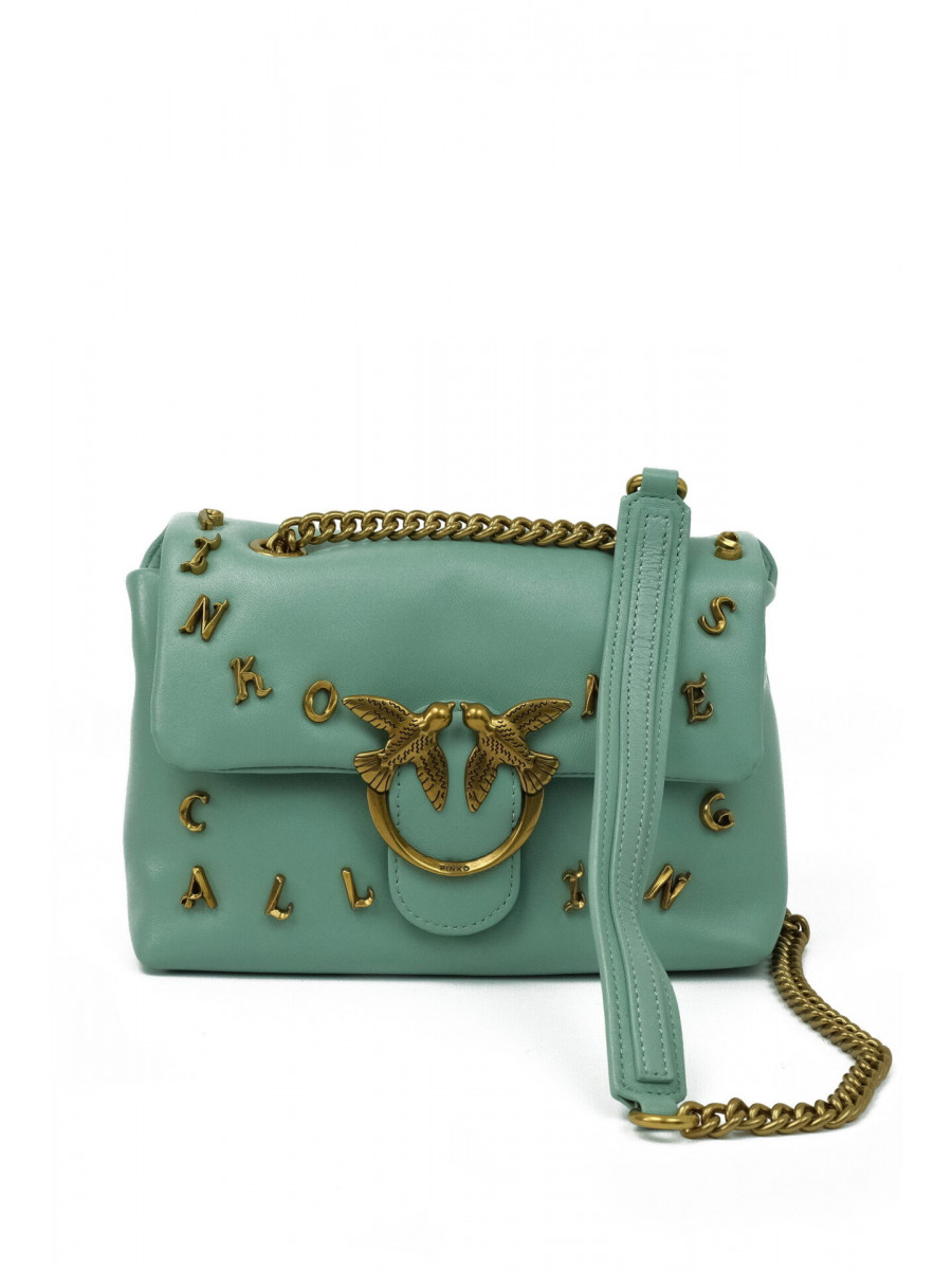 Сумка MINI LOVE BAG PUFF PINKONESS CALLING — mint Pinko