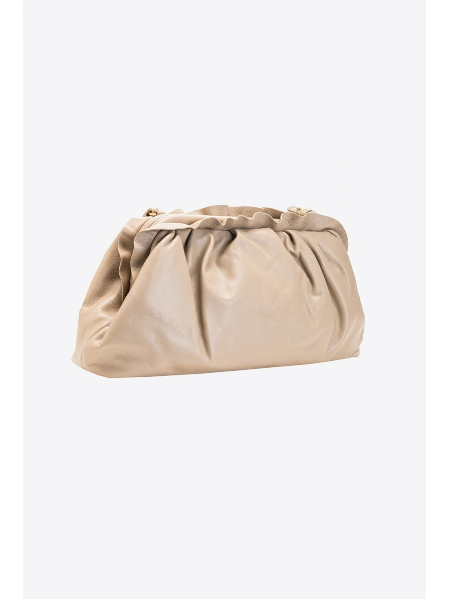 Клатч CHAIN CLUTCH BAG FRAIMED BEIGE — cuban sand