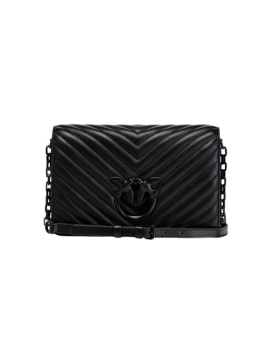 Сумка CLASSIC LOVE BAG CLICK CHEVRON – limo black block colour Pinko