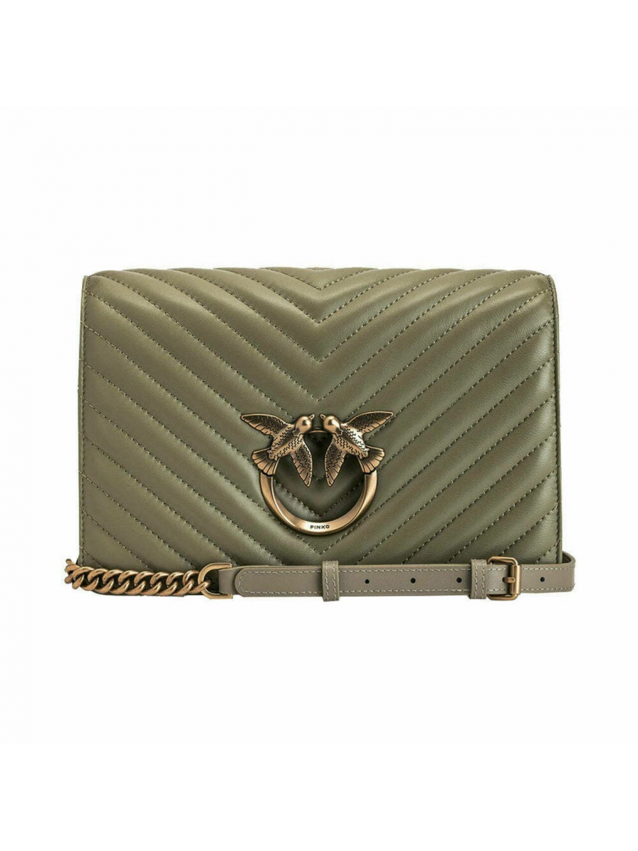 Сумка CLASSIC LOVE BAG CLICK V QUILT – olive green Pinko