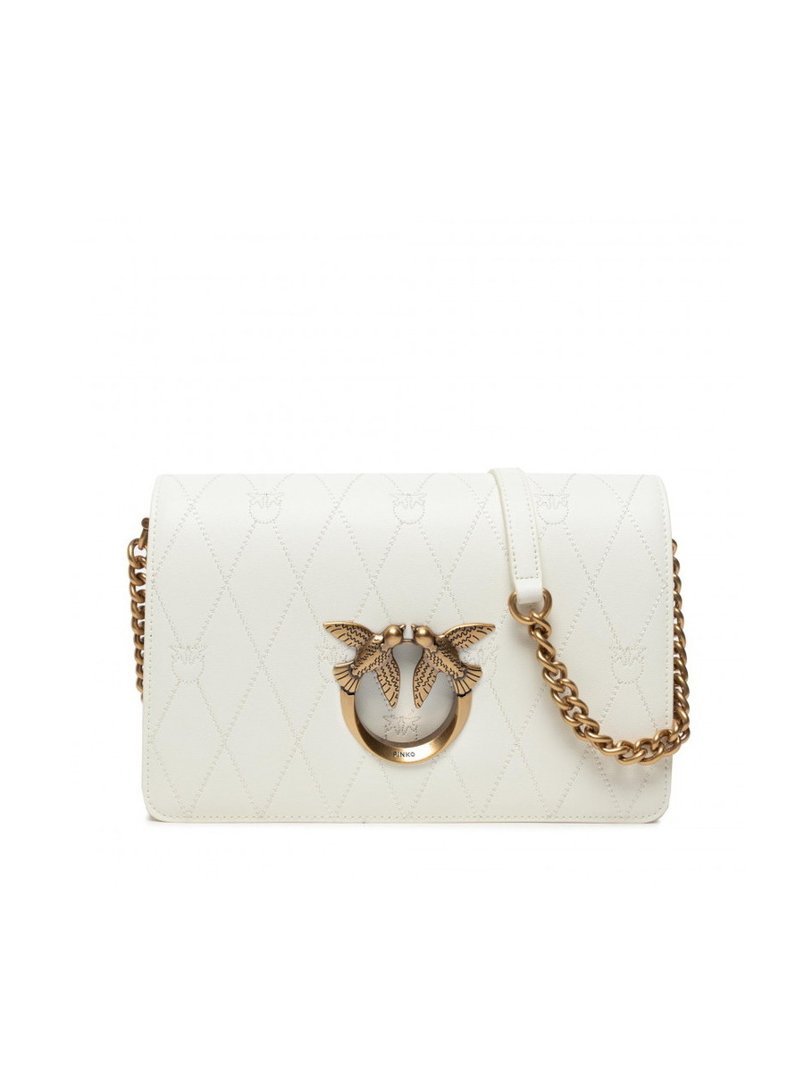 Сумка CLASSIC LOVE BAG CLICK WAVE LOGO – white Pinko