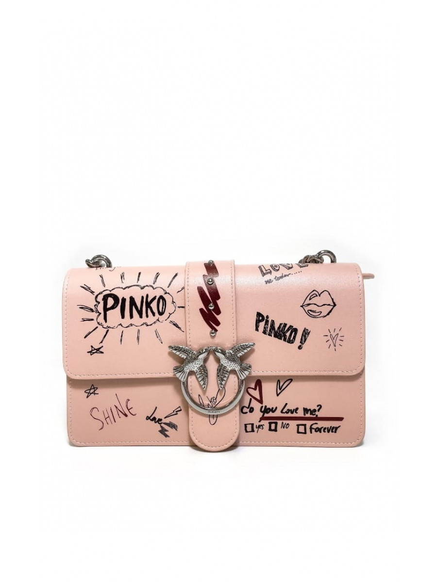 Сумка CLASSIC LOVE BAG GRAFFITI – pink Pinko