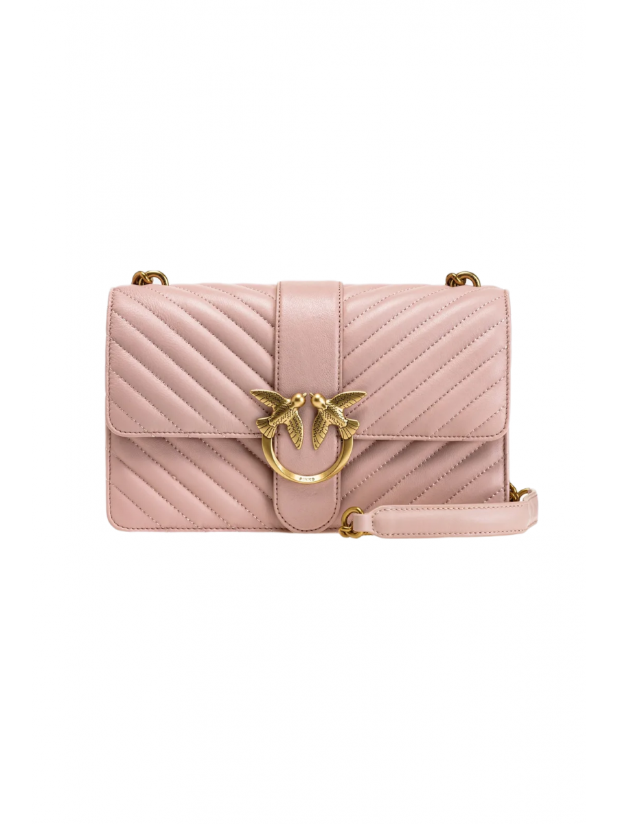 Сумка CLASSIC LOVE BAG ICON CHEVRON – pink/dusty pink-antique gold Pinko