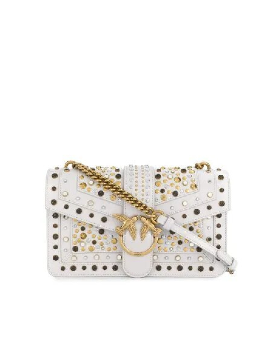 Сумка CLASSIC LOVE BAG ICON NEW STUDS — white Pinko