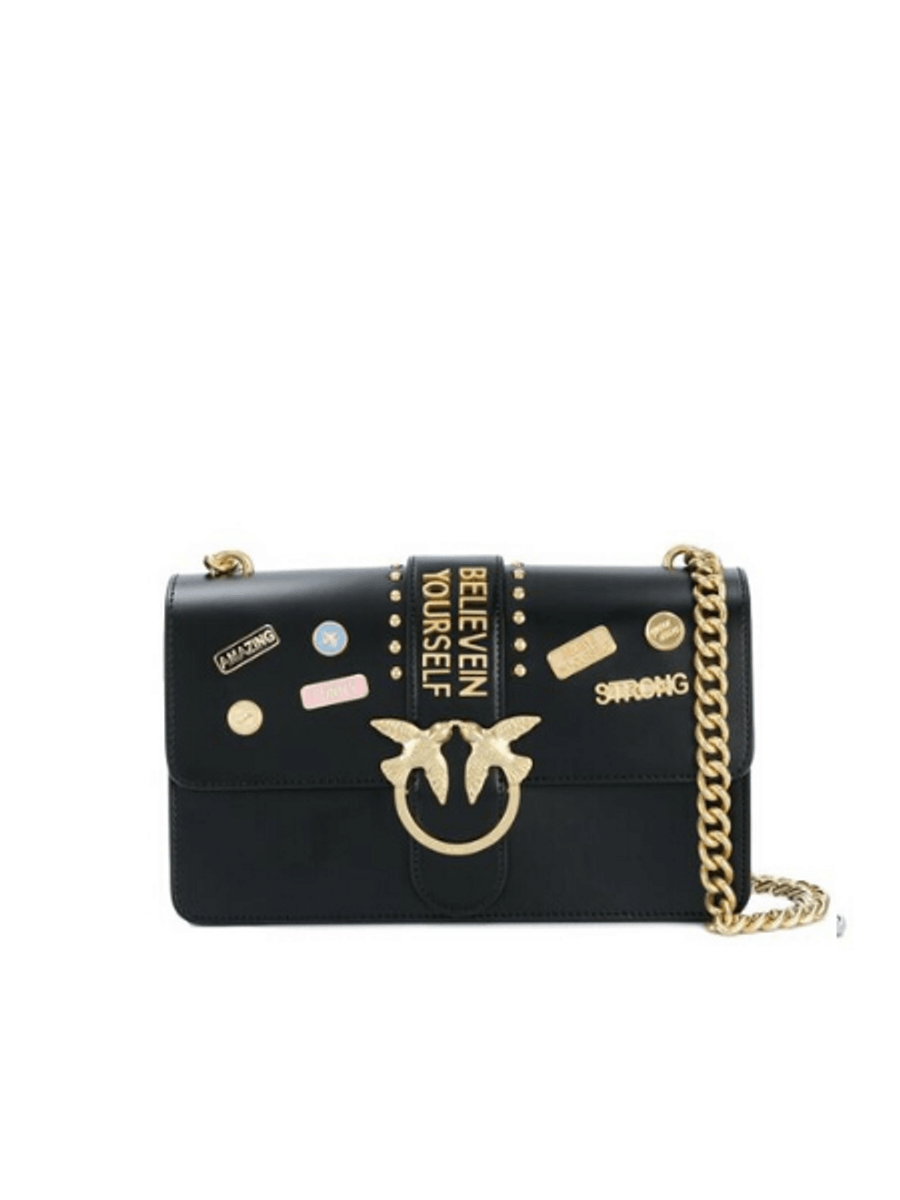 Сумка CLASSIC MOTIVATIONAL CHARM SHOULDER BAG — black Pinko