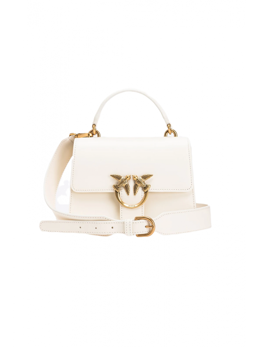 Сумка LOVE BAG ONE TOP HANDLE LIGHT SIMPLY – white-antique gold Pinko