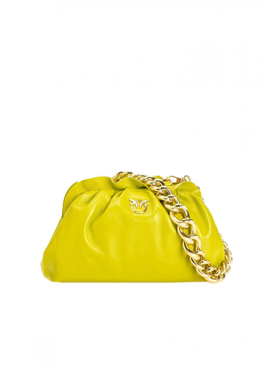 Сумка MINI CHAIN CLUTCH BAG FRAIMED — lime Pinko