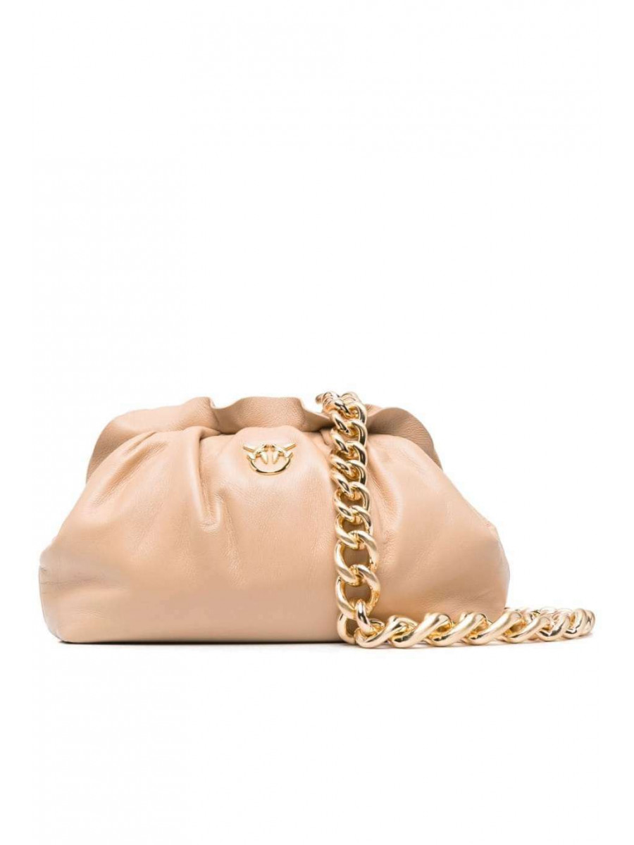 Сумка MINI CHAIN CLUTCH BAG FRAIMED BEIGE — cuban sand Pinko