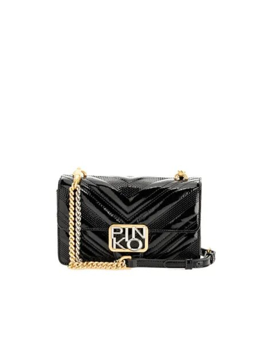 Сумка MINI LOGO BAG ICON POLISH — black Pinko