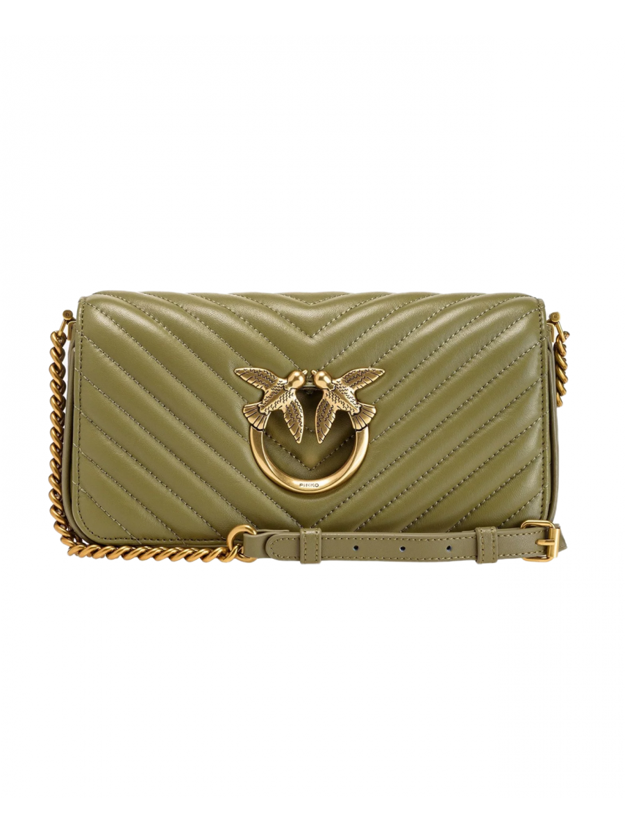 Сумка MINI LOVE BAG CLICK BAGUETTE — green Pinko