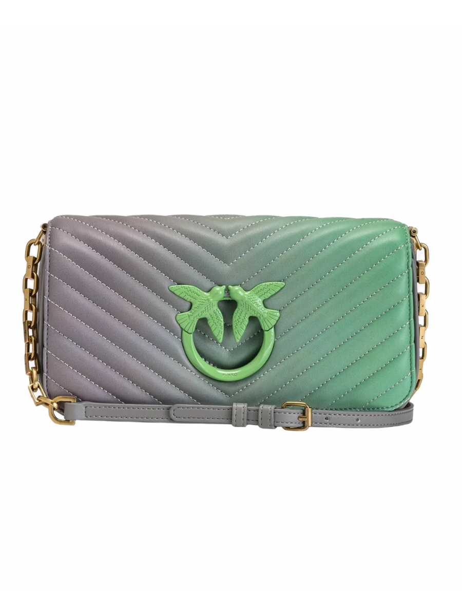 Сумка MINI LOVE BAG CLICK BAGUETTE — green, gray Pinko