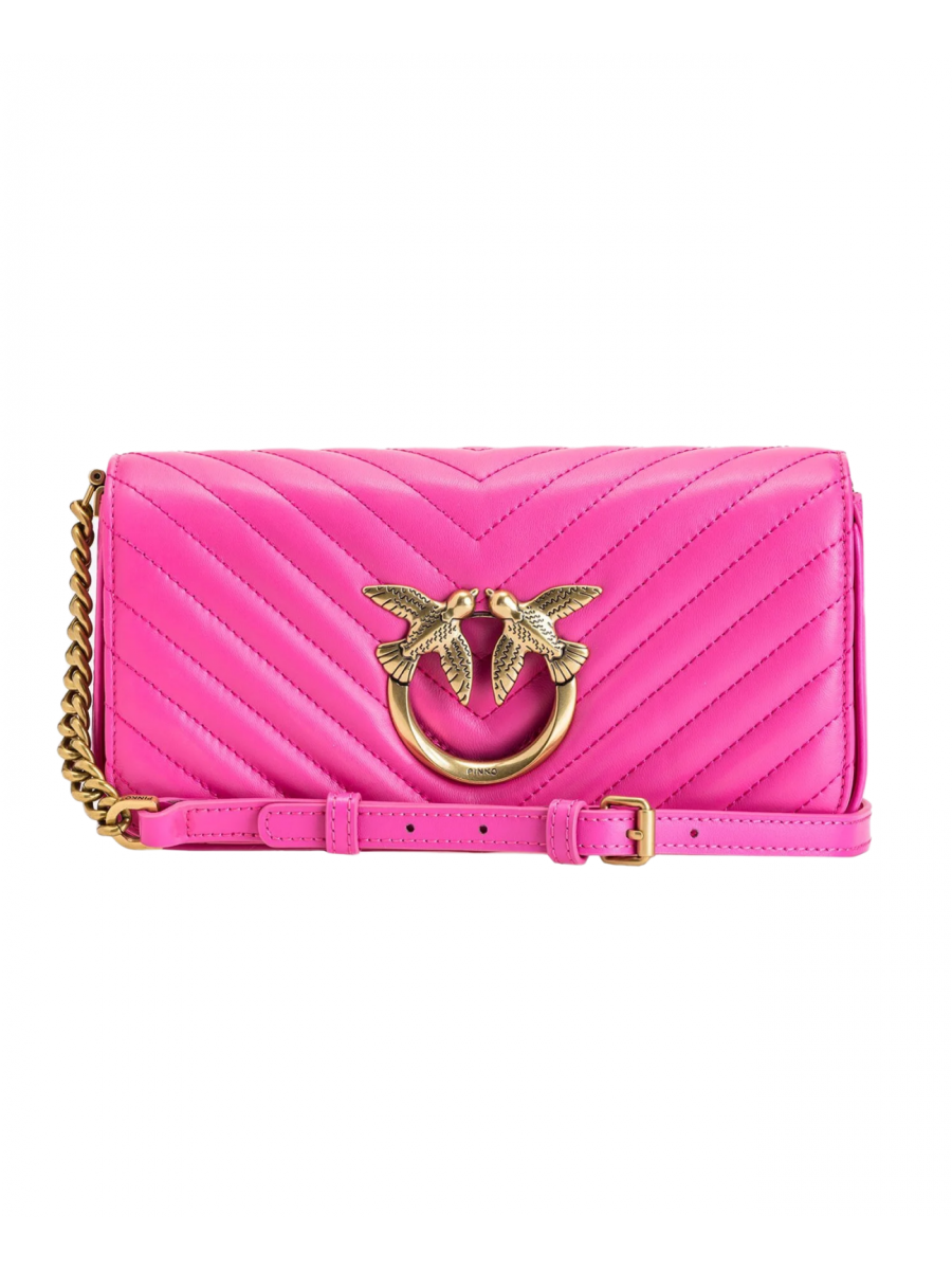 Сумка MINI LOVE BAG CLICK BAGUETTE — pink Pinko