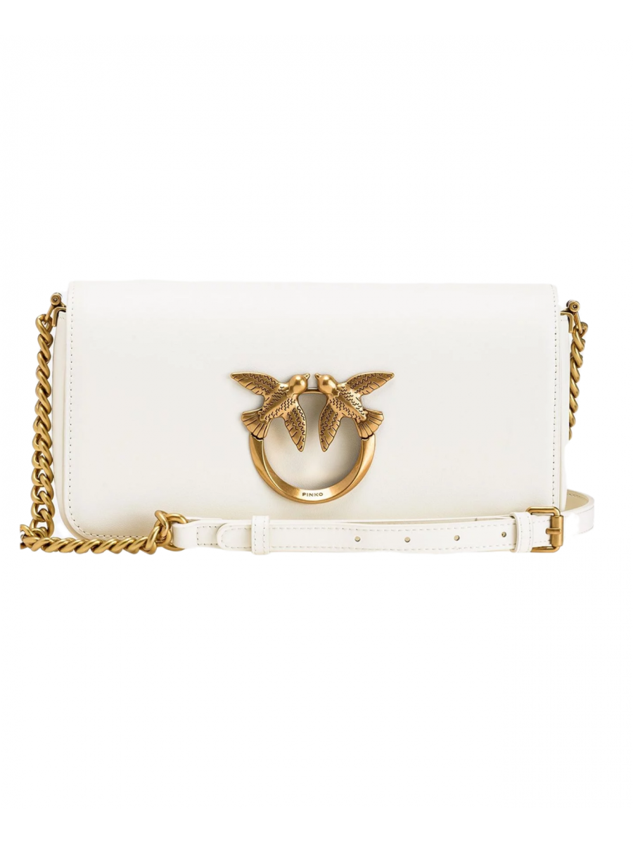 Сумка MINI LOVE BAG CLICK BAGUETTE — white Pinko