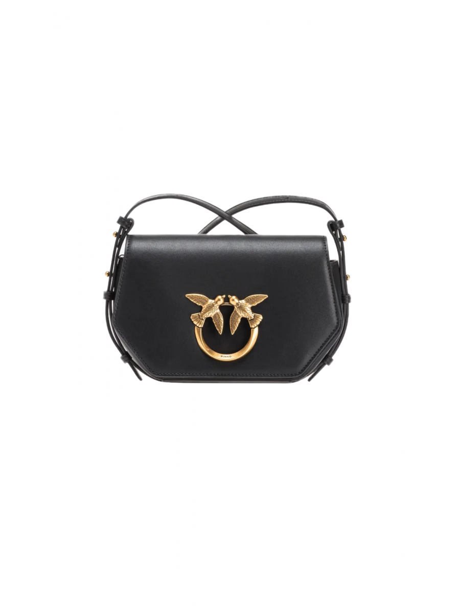 Сумка MINI LOVE BAG CLICK EXAGON SIMPLY – black-antique gold Pinko