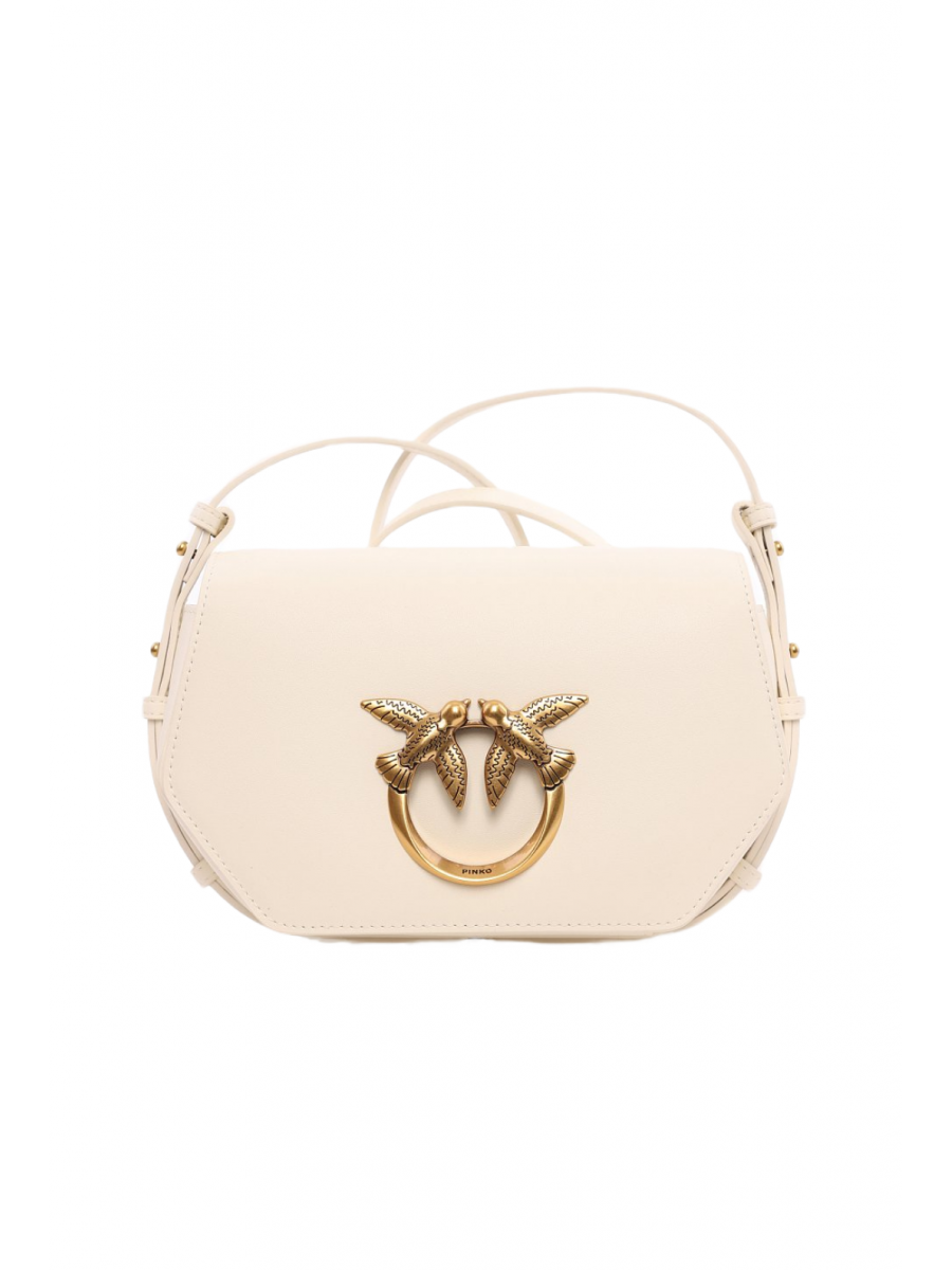 Сумка MINI LOVE BAG CLICK EXAGON SIMPLY – white-antique gold Pinko