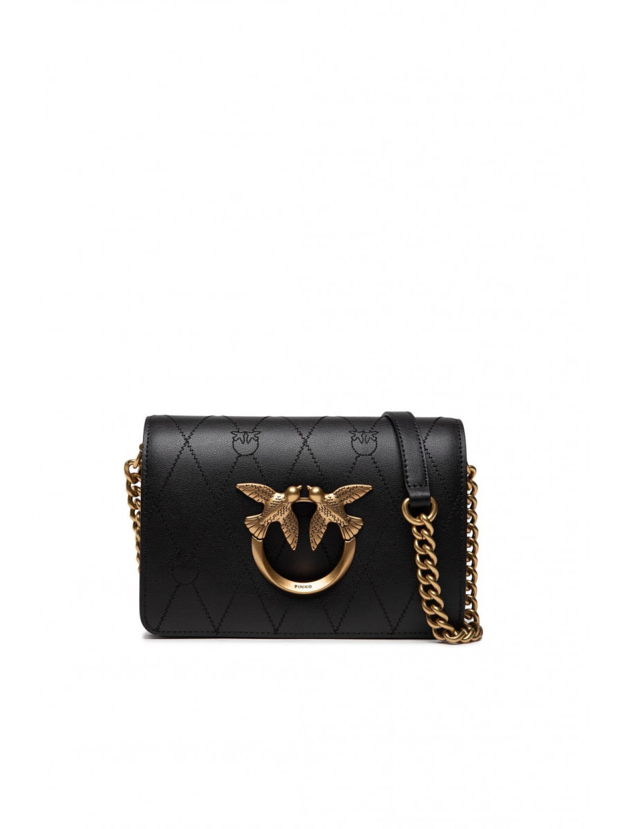 Сумка MINI LOVE BAG CLICK WAVE LOGO – black Pinko