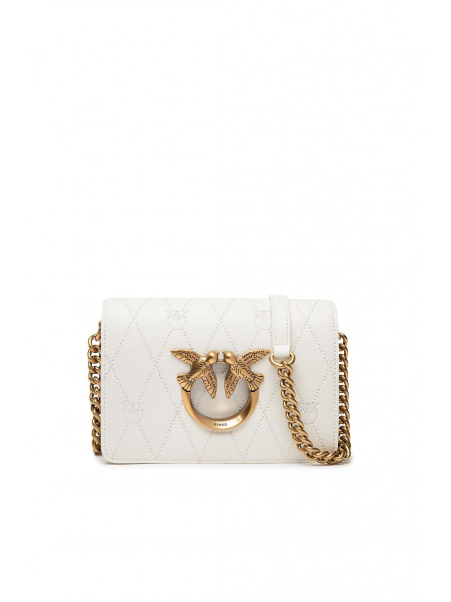 Сумка MINI LOVE BAG CLICK WAVE LOGO – white Pinko