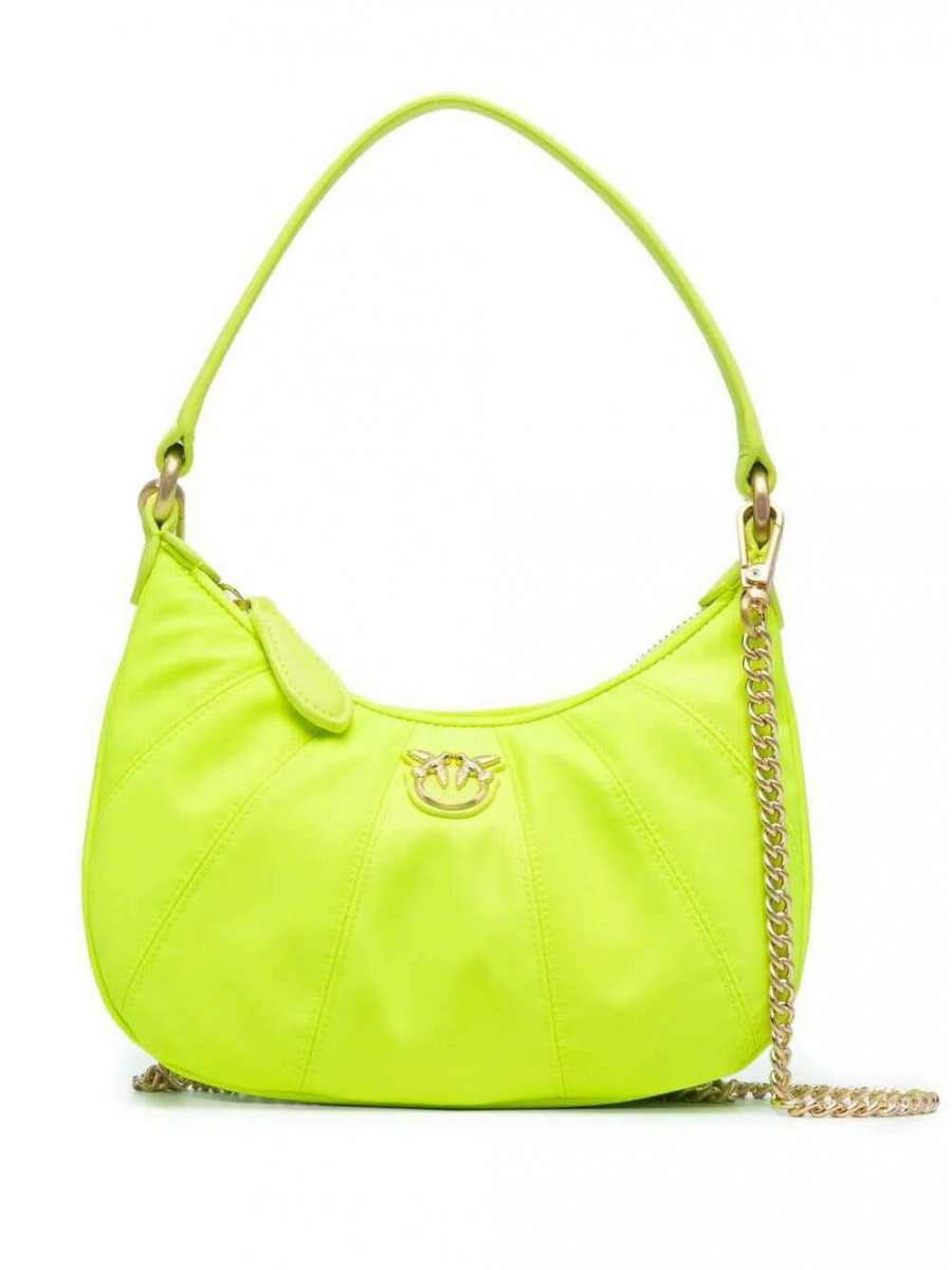 Сумка MINI LOVE BAG HALF MOON FULL COLOR — fluorescent yellow Pinko