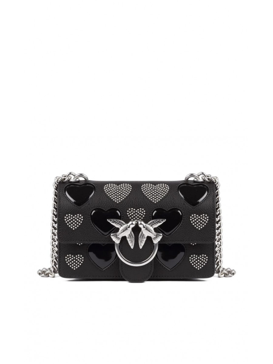 Сумка MINI LOVE BAG ICON STUDDED HEART – black Pinko