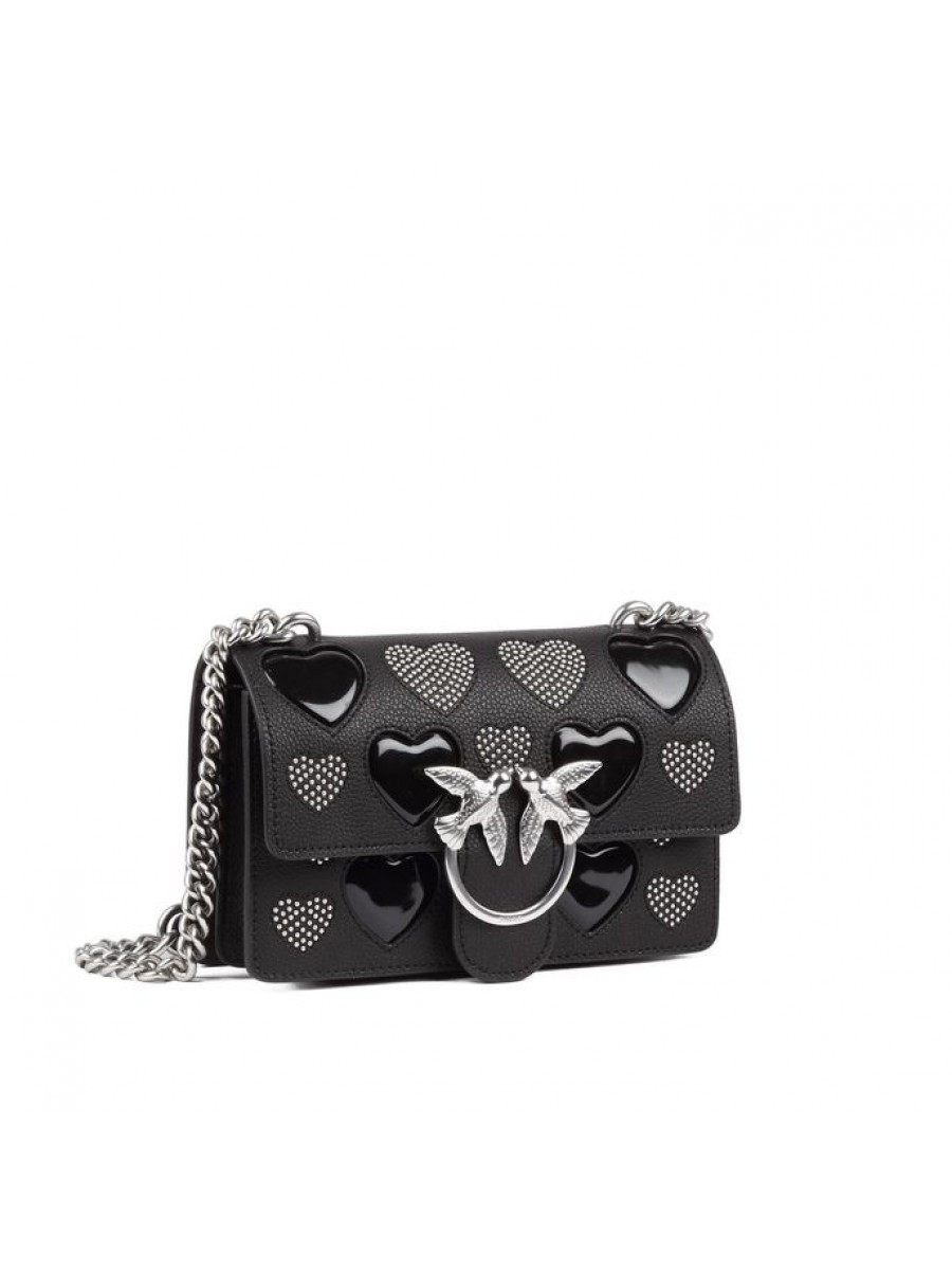 Сумка MINI LOVE BAG ICON STUDDED HEART – black