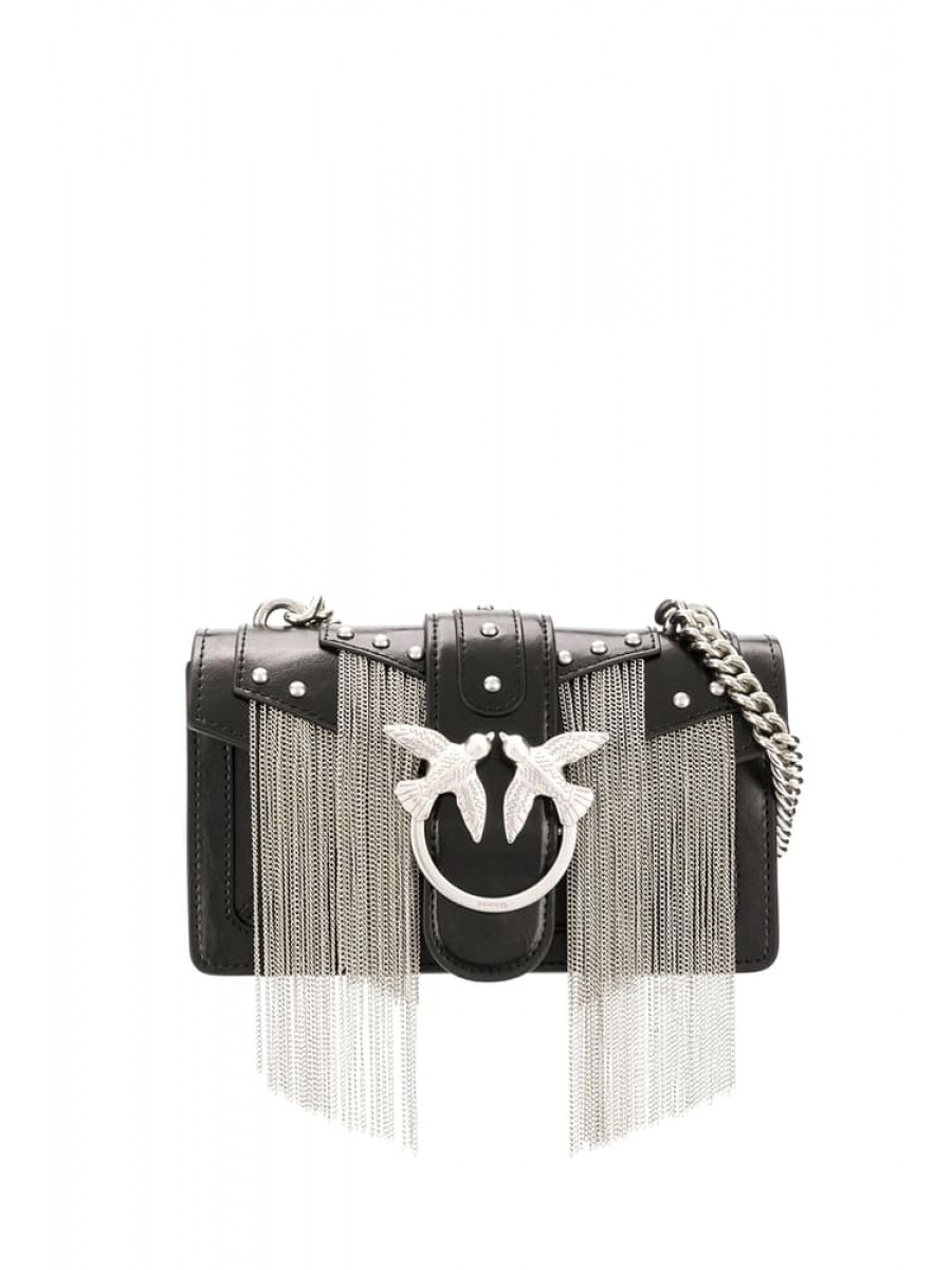 Сумка MINI LOVE BAG METAL FRINGES – black Pinko