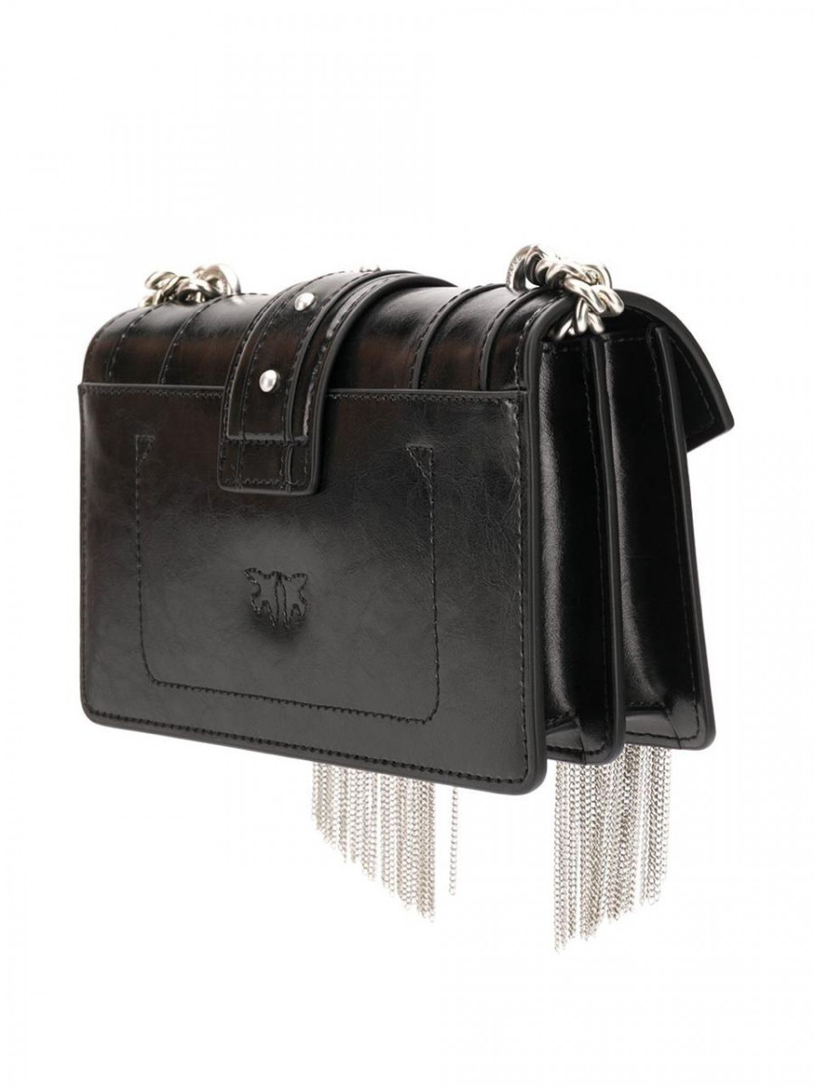 Сумка MINI LOVE BAG METAL FRINGES – black