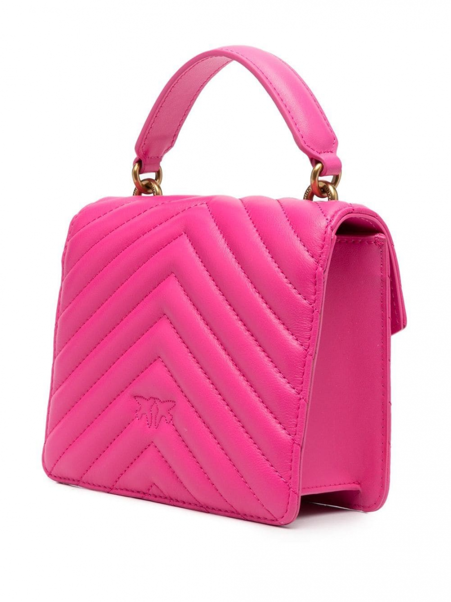 Сумка MINI LOVE BAG TOP HANDLE CHEVRON – fuchsia