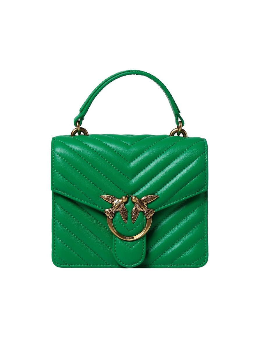 Сумка MINI LOVE BAG TOP HANDLE CHEVRON – green Pinko