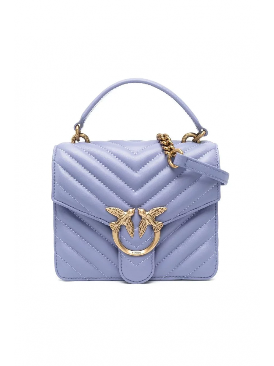 Сумка MINI LOVE BAG TOP HANDLE CHEVRON – pommel grey Pinko