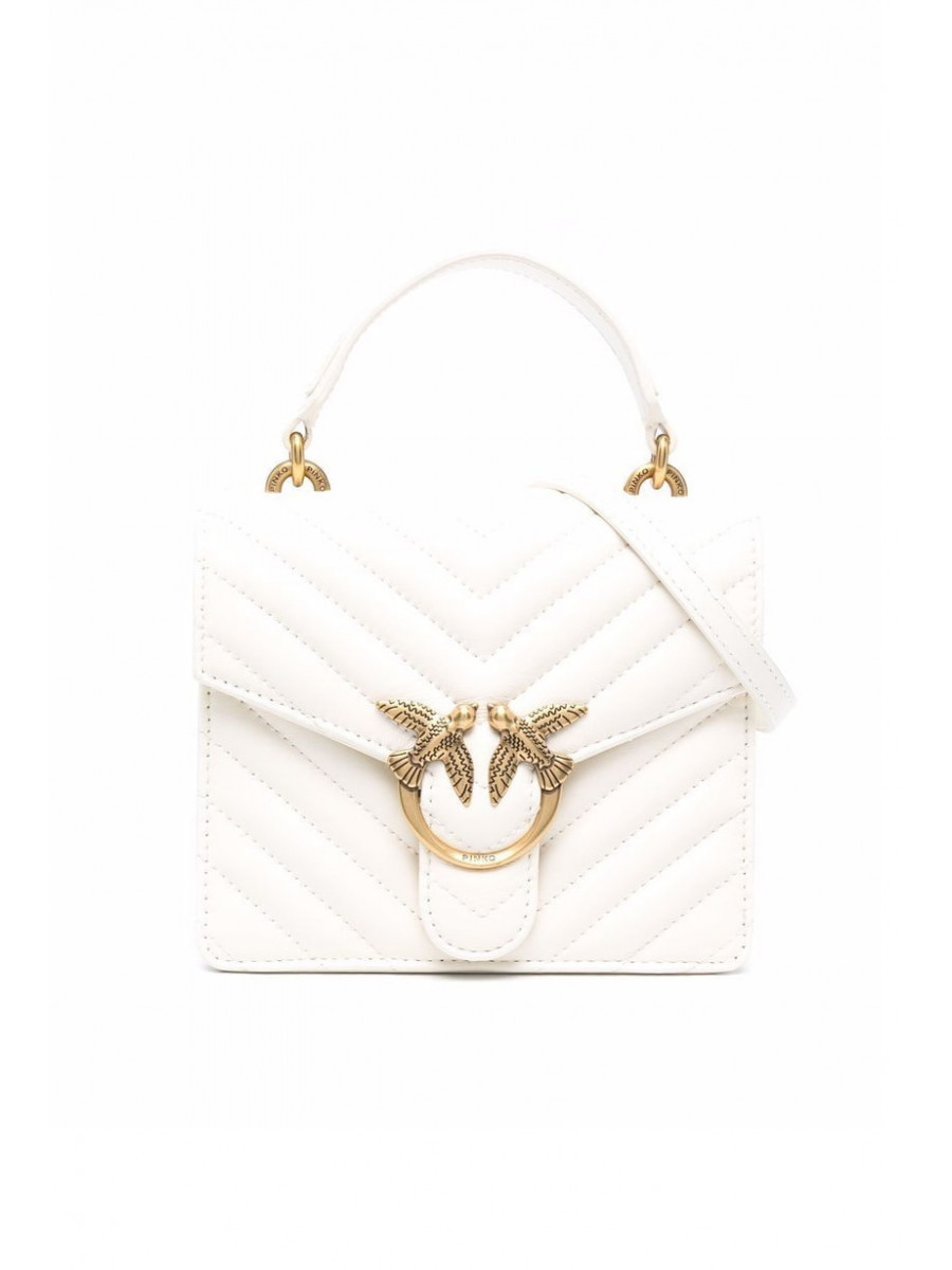 Сумка MINI LOVE BAG TOP HANDLE V QUILT – white Pinko