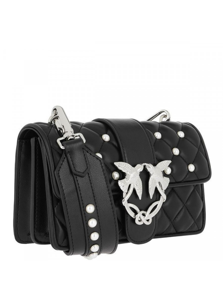 Сумка MINI LOVE PEARLS SHOULDER BAG NERO — black