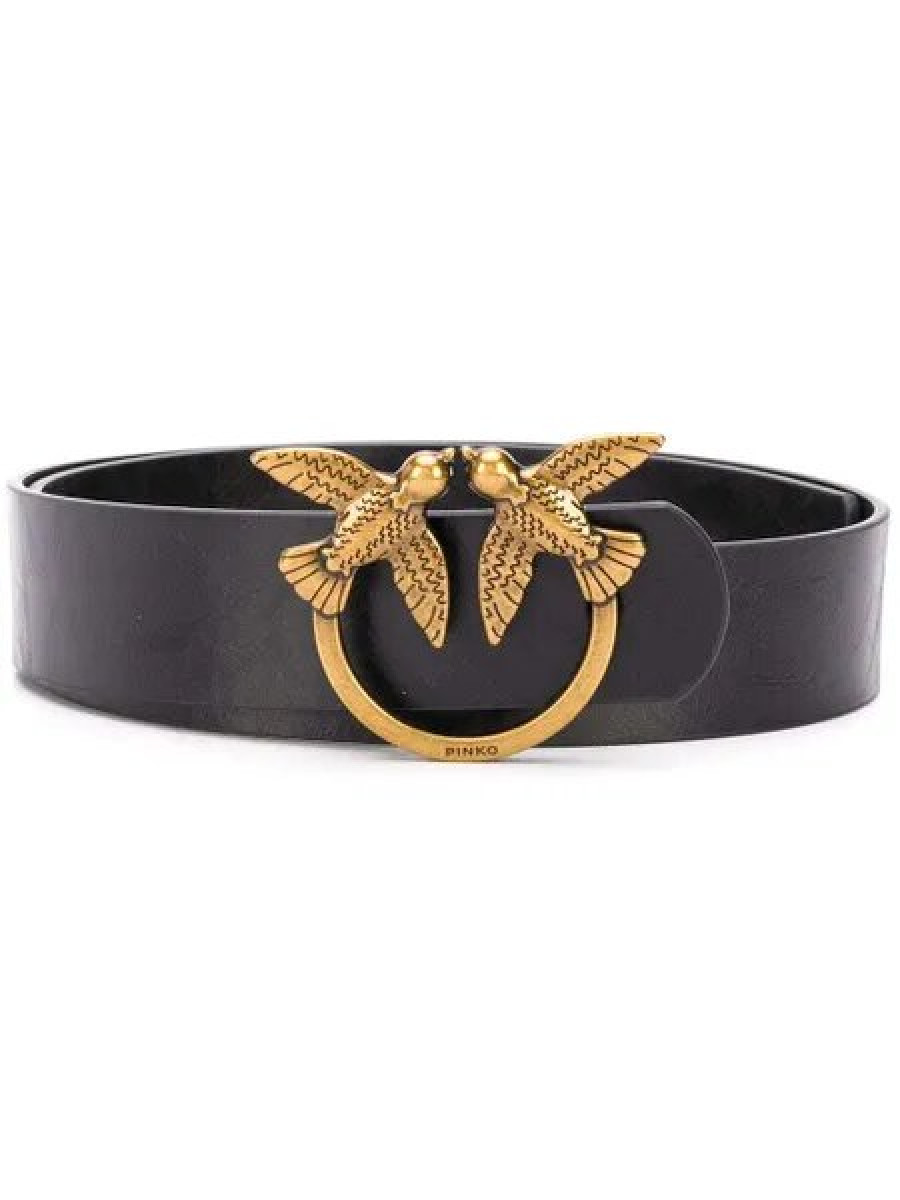 Ремень LOVE BIRDS SIMPLY LEATHER BELT — black-copper / M (90см)- M (90см)