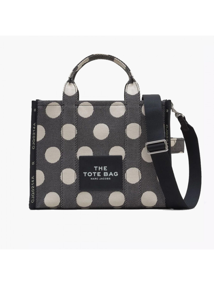 СУМКА MARC JACOBS THE SPOTS JACQUARD MEDIUM TOTE BAG BLACK/IVORY Marc Jacobs