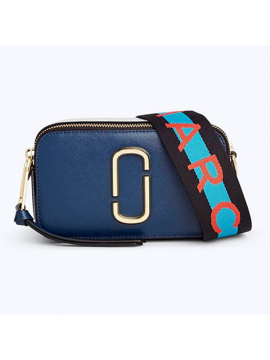 СУМКА MARC JACOBS LOGO STRAP SNAPSHOT BLUE SEA MULTI Marc Jacobs