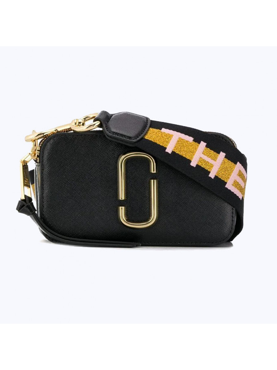 СУМКА MARC JACOBS LOGO STRAP SNAPSHOT NEW BLACK MULTI Marc Jacobs