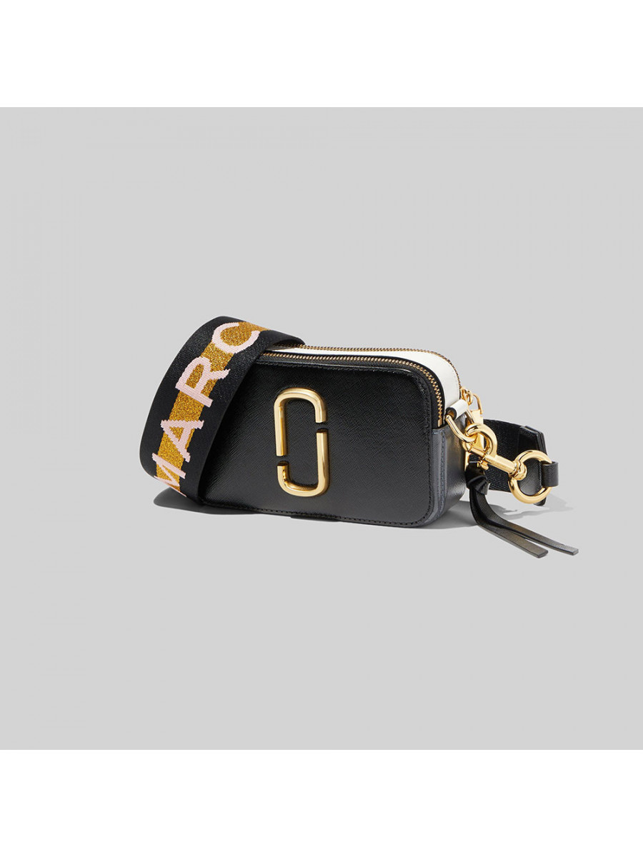 СУМКА MARC JACOBS LOGO STRAP SNAPSHOT NEW BLACK MULTI