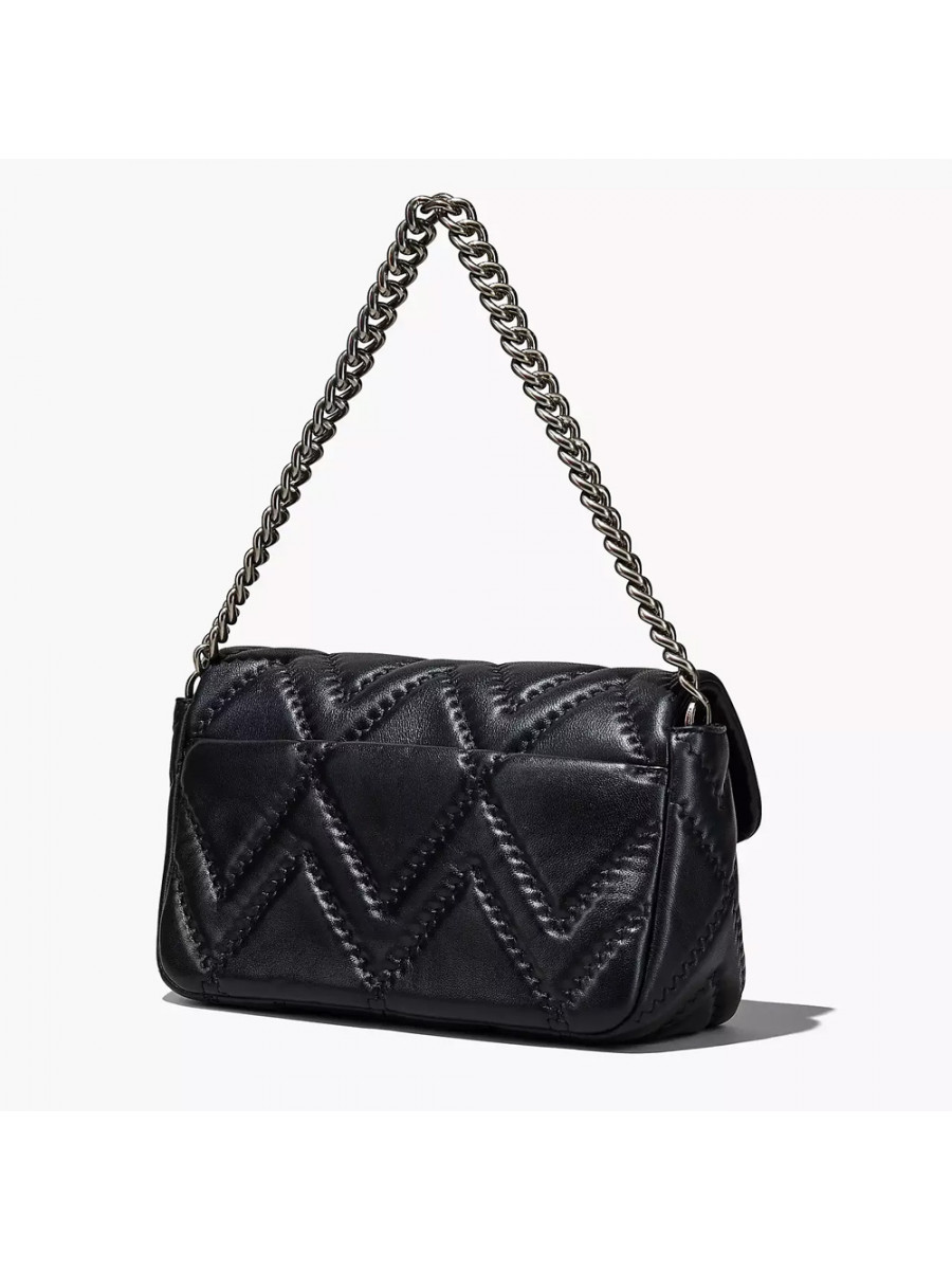 СУМКА THE QUILTED LEATHER J MARC LARGE SHOULDER BAG BLACK