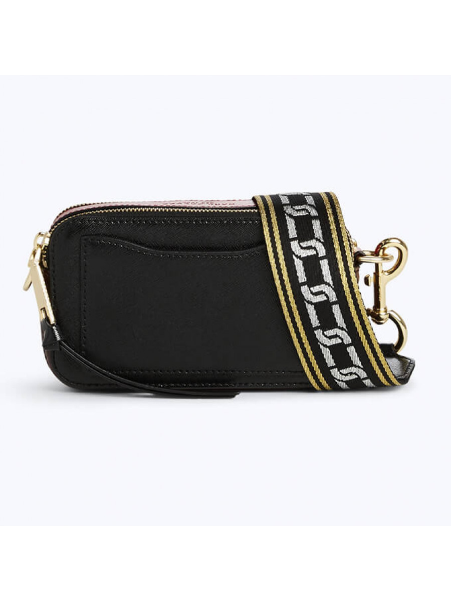 СУМКА MARC JACOBS THE SNAPSHOT CAMERA BAG BLACK/CHAINTI