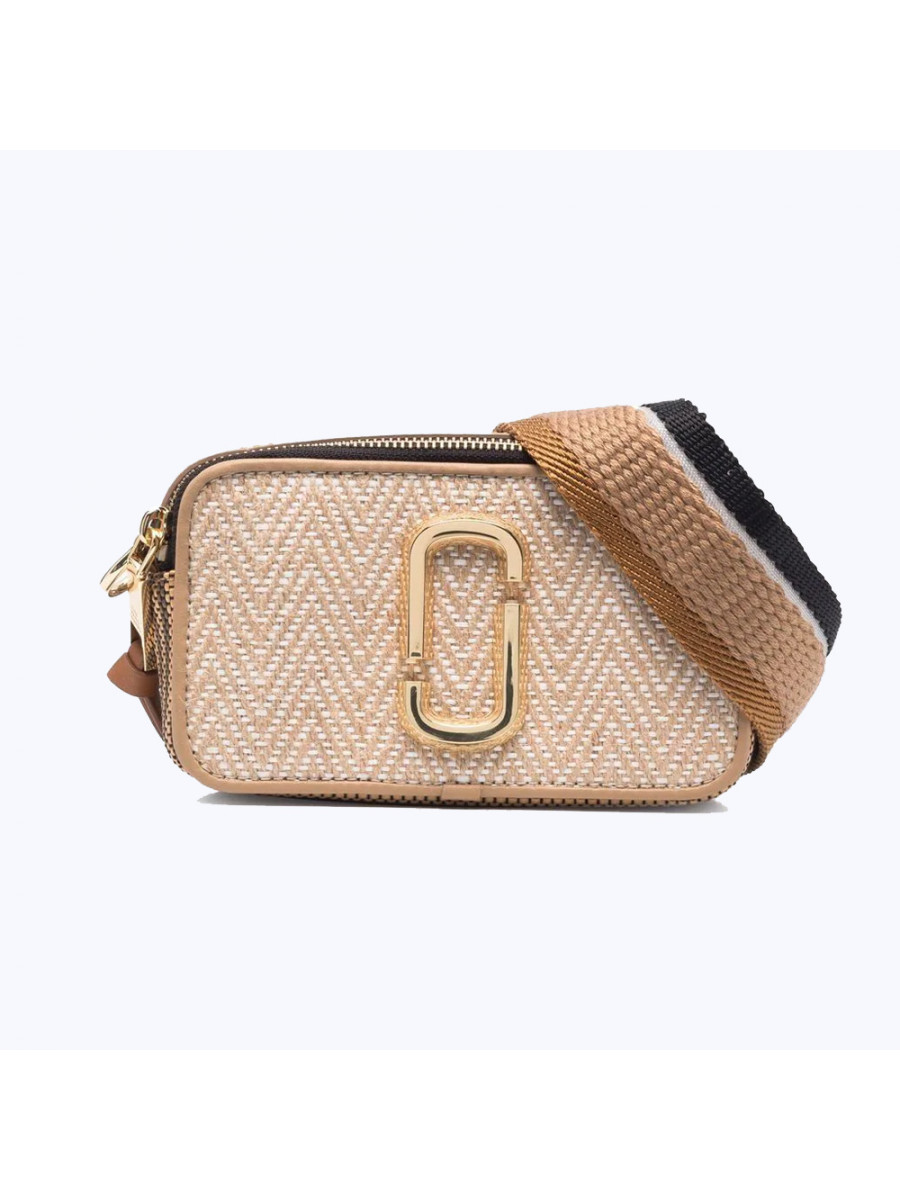 СУМКА MARC JACOBS THE MIXED MEDIA SNAPSHOT CROSSBODY BAG BEIGE Marc Jacobs