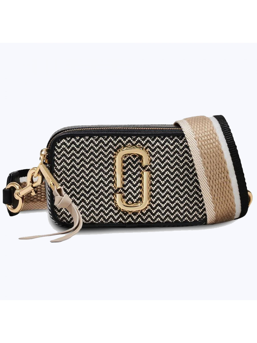 СУМКА MARC JACOBS THE MIXED MEDIA SNAPSHOT CROSSBODY BAG BLACK Marc Jacobs